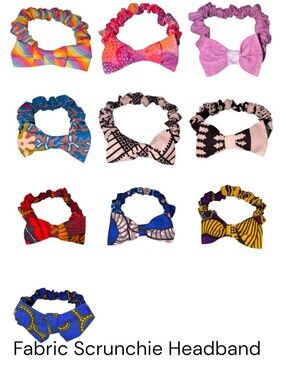 Fabric Scrunchie Headbands Bundle